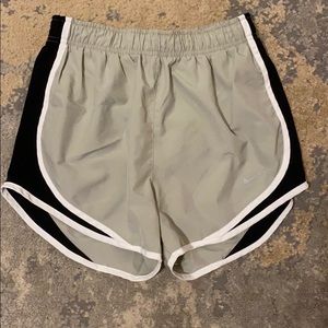 Nike Gray and Black Athletic Shorts